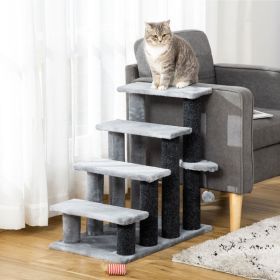 Cat Tree, Cat Tower Cat Stair Steps with Scratching Post, Hanging Play Ball for High Bed, Sofa, Indoor / Outdoor (Option: Light Grey-640x410x130 mm)