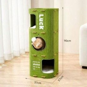 Multi Level Felt Cat Tree House, Vertical Cat Scratcher Tower With Multiple Hideaway Nests, Interactive Hanging Ball Toy, Space Saving Cat Condo (Option: BD 03)
